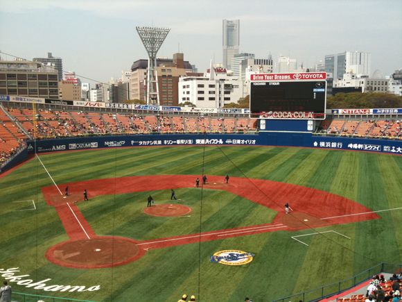 横浜スタジアム着