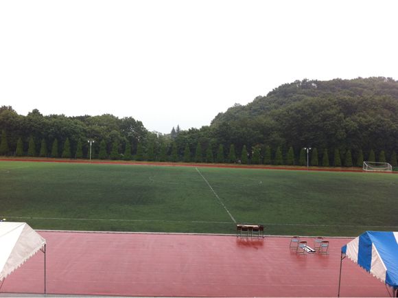 2012/09/16 工学院グラウンド着