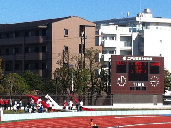 2013/04/07 江戸川区陸上競技場着