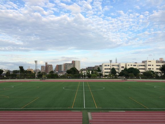 2014/08/31 朝霞中央公園陸上競技場着