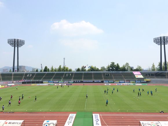 2015/08/01 シティライトスタジアム岡山着