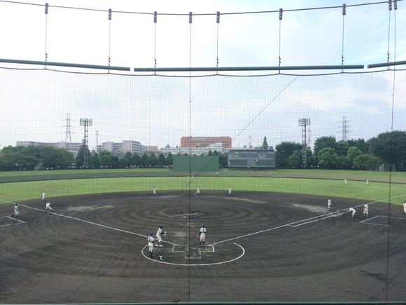 2015/09/04 朝霞中央公園野球場着