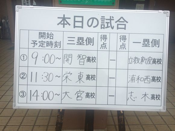 2015/09/06 朝霞中央公園野球場着