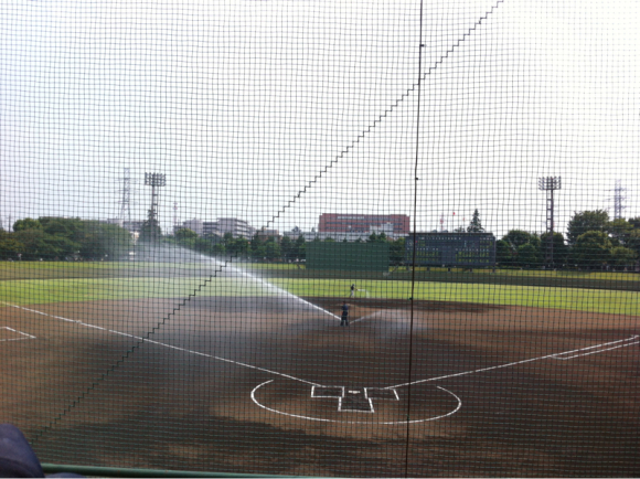 2016/07/12 朝霞中央公園野球場着